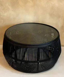 Salontafel van bamboe 70 cm - zwart
