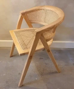 Houten stoel met webbing