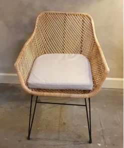 Stoel gevlochten rotan - naturel