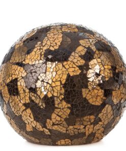 Glass Black/gold - Staande bol