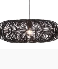 Rattan - Hanglamp Star zwart