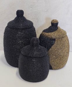 Kralenpotjes Zwart/goud