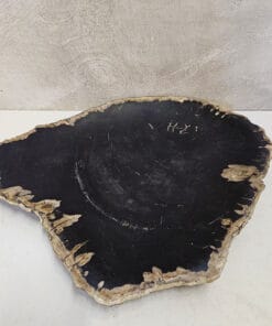 Schaal zwart/beige plat