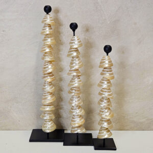 Verticale schelpenstandaard 'Pinang' Set 3