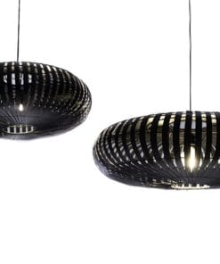 Bamboe hanglamp UFO Black